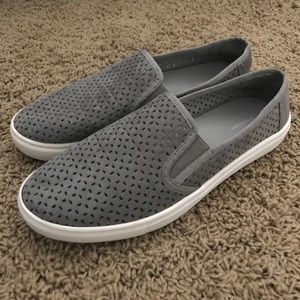 Grey Slip On Shoes