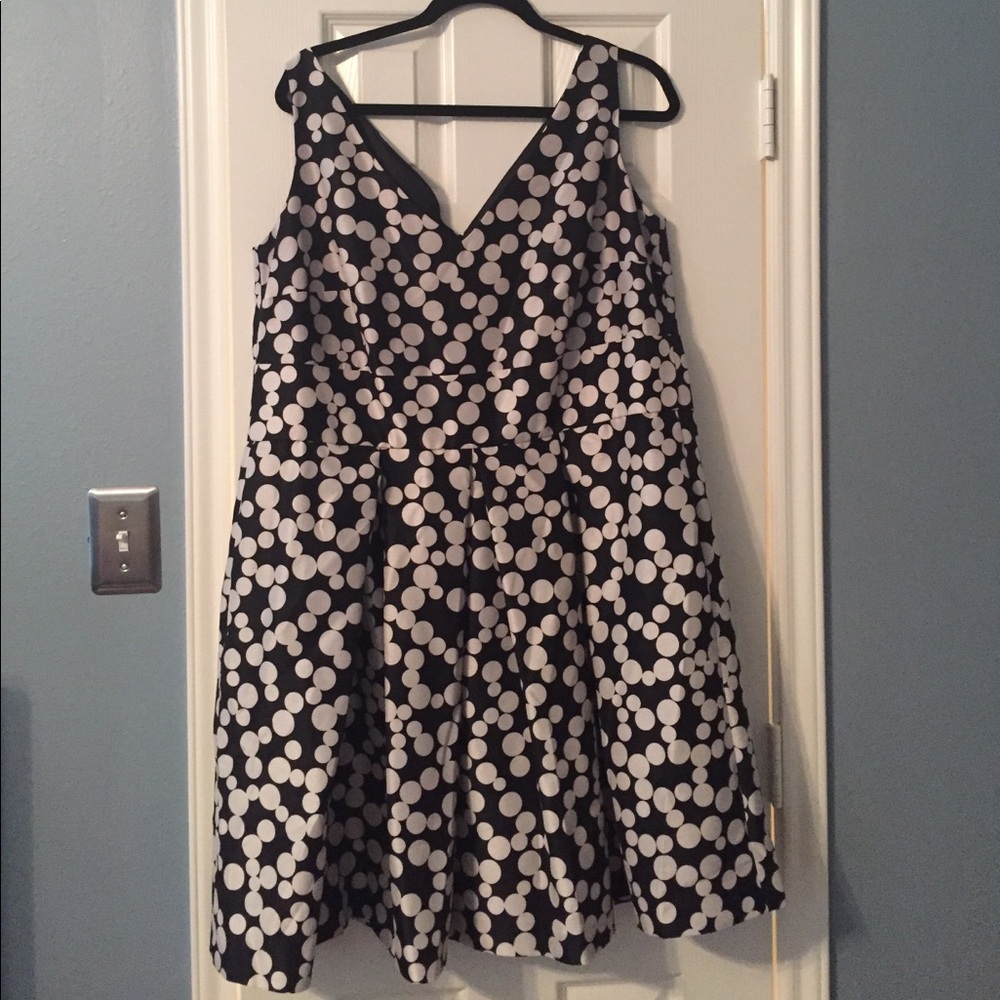 Black and Ivory Polka Dot Dress for Work or Play