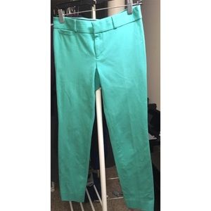 Teal green ankle pants