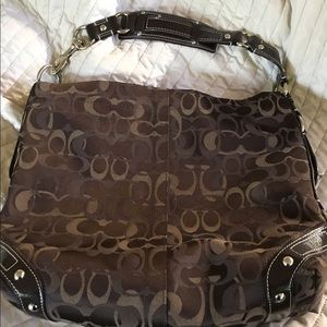 Coach chocolate brown purse/handbag