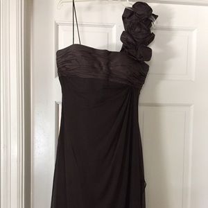 Teri Jon Short Brown chiffon  gown