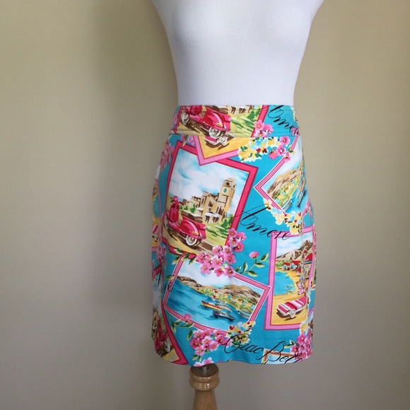 New York & Company Dresses & Skirts - 🔵SALE NY&Co vibrant travel-theme pattern skirt 10