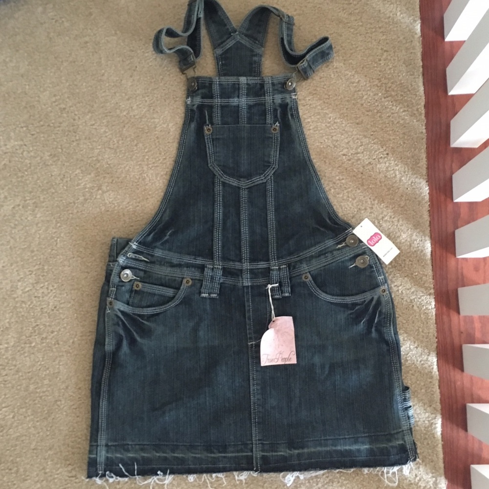 One piece denim overalls!