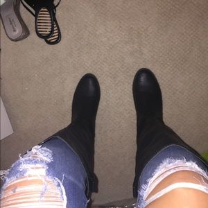 Black long boot