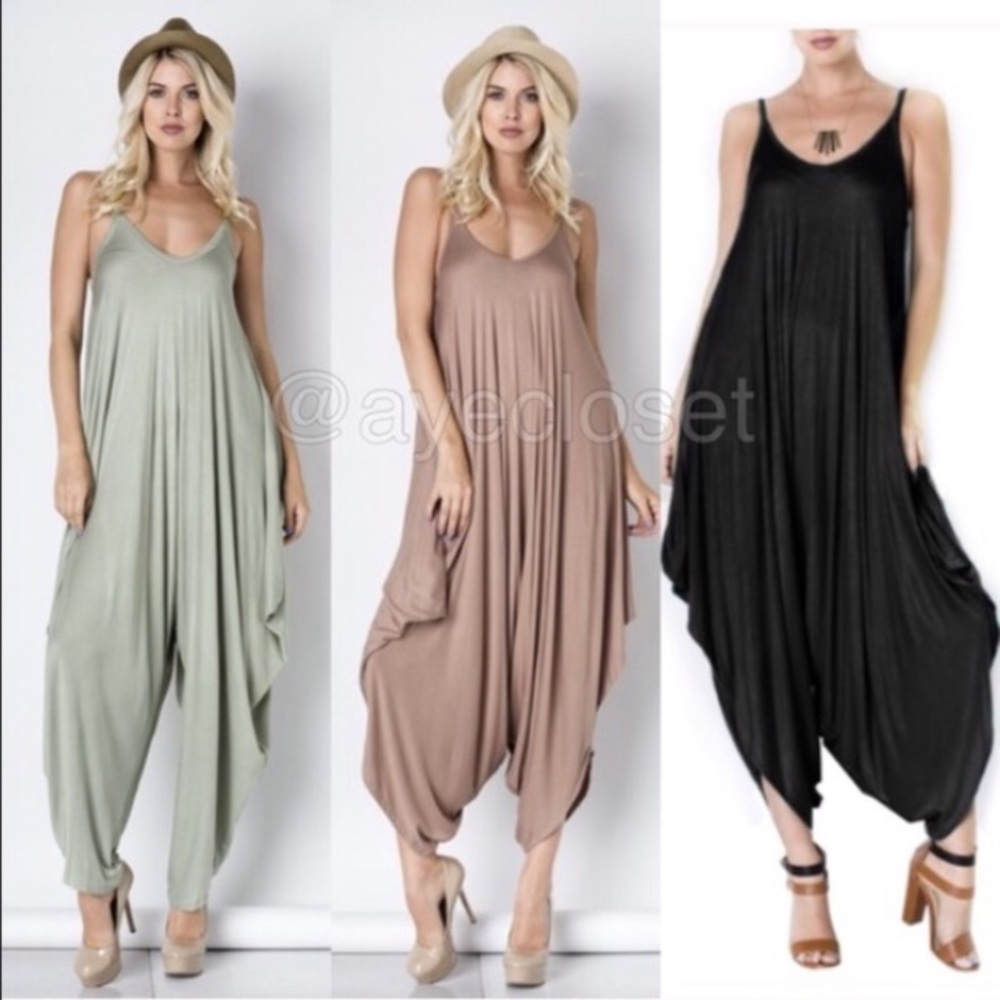 Oversized Loose drape harem jumpsuit dress - Picture 2 of 5