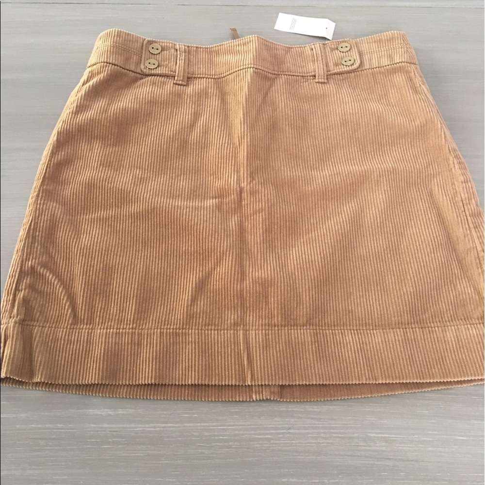 NWT Ann Taylor Loft Tan Corduroy Skirt Size 4