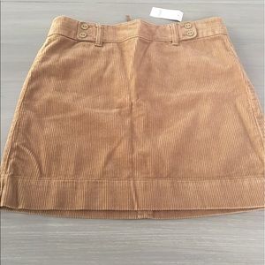 NWT Ann Taylor Loft Tan Corduroy Skirt Size 4