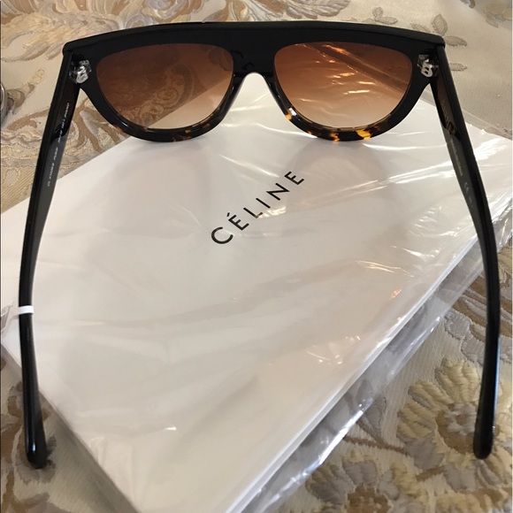 Celine Shadow Sunglasses Black Tortoise CL41026S - Picture 3 of 8