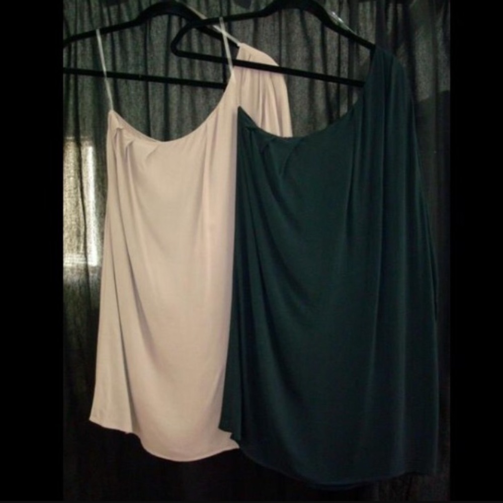 One shoulder dress, black