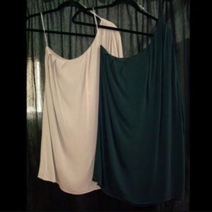 One shoulder dress, black