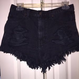 Abercrombie & Fitch high waisted jean shorts
