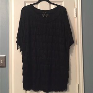 Black Fringe Tunic