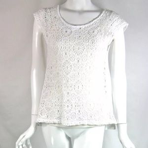 Nightcap Lace Front Cap Sleeve Hi-Low Top