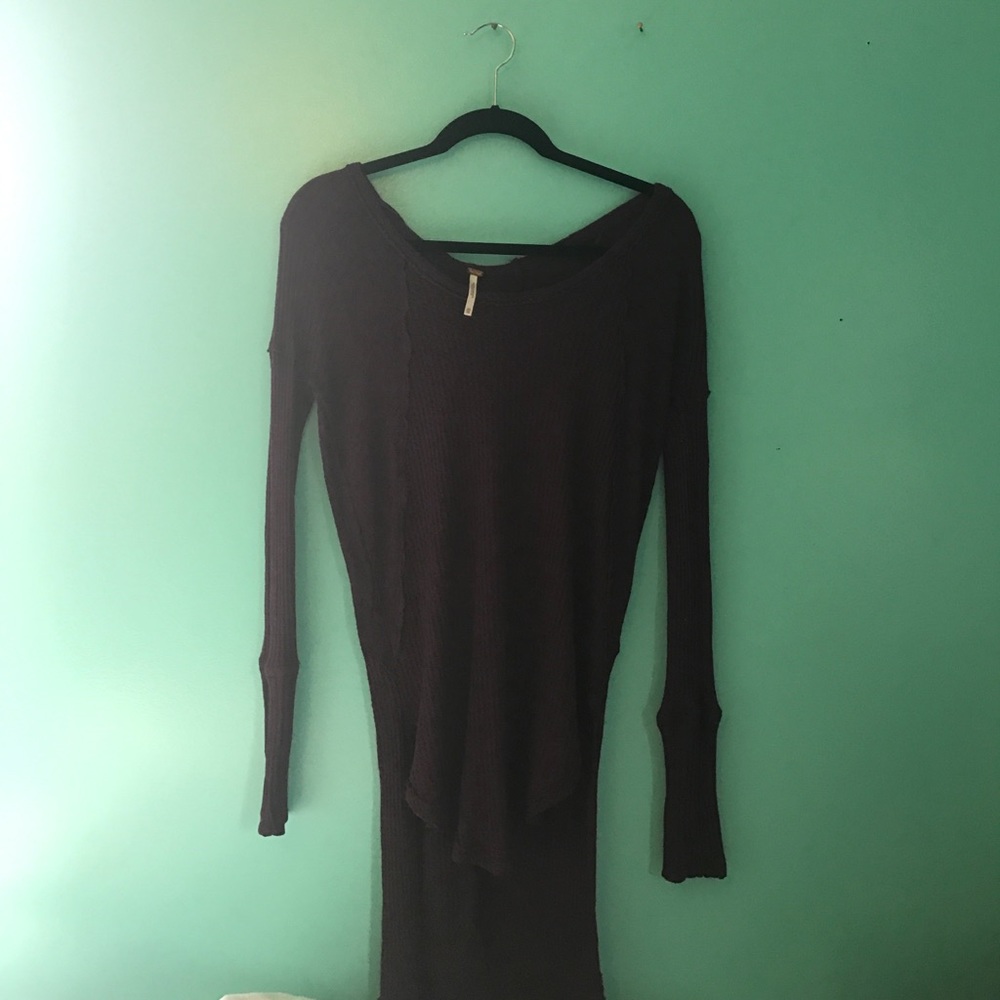 Long purple sweater from Free People