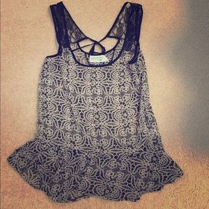Tie up flare tank top