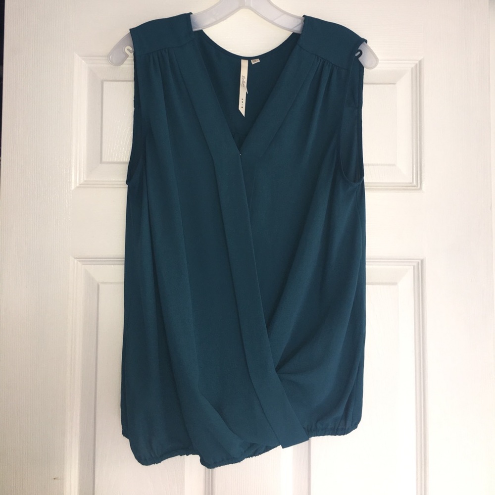 Nordstrom Open Green Tank Top