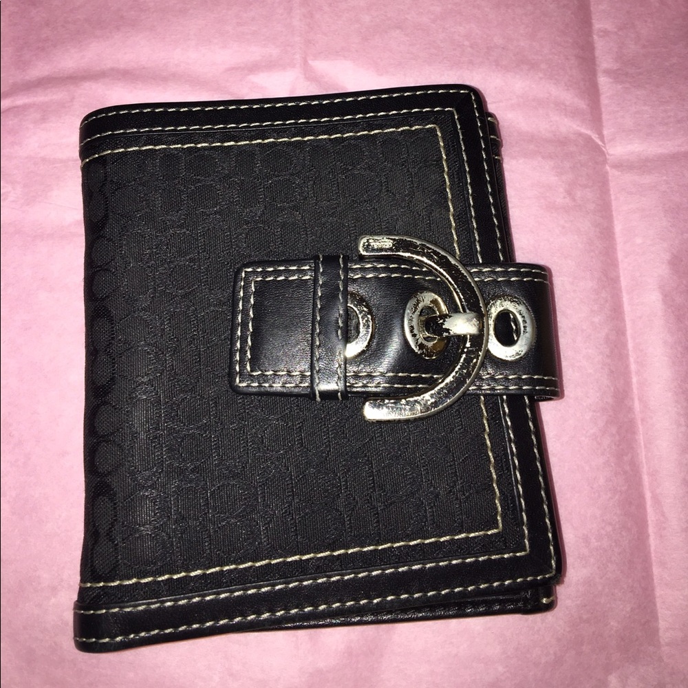 Coach Black Buckle Wallet
