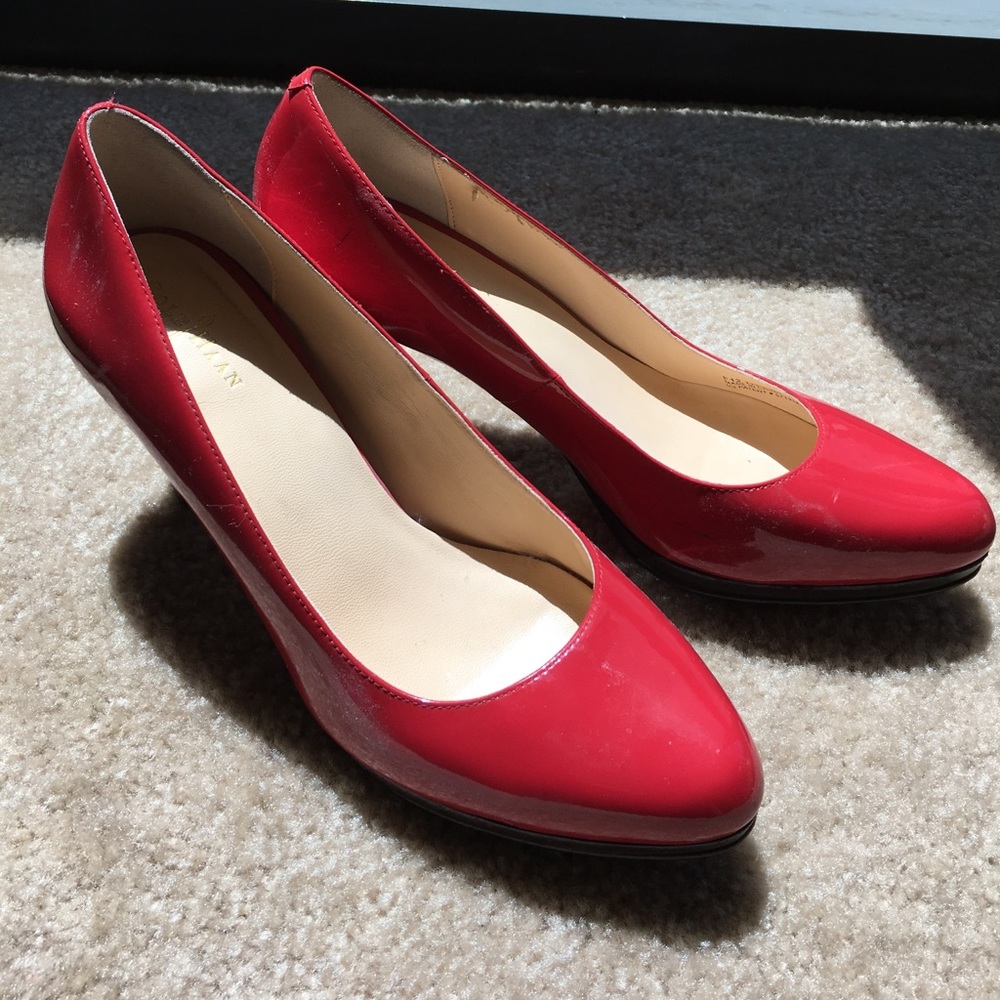 Cole Haan red patent leather pumps Nike air