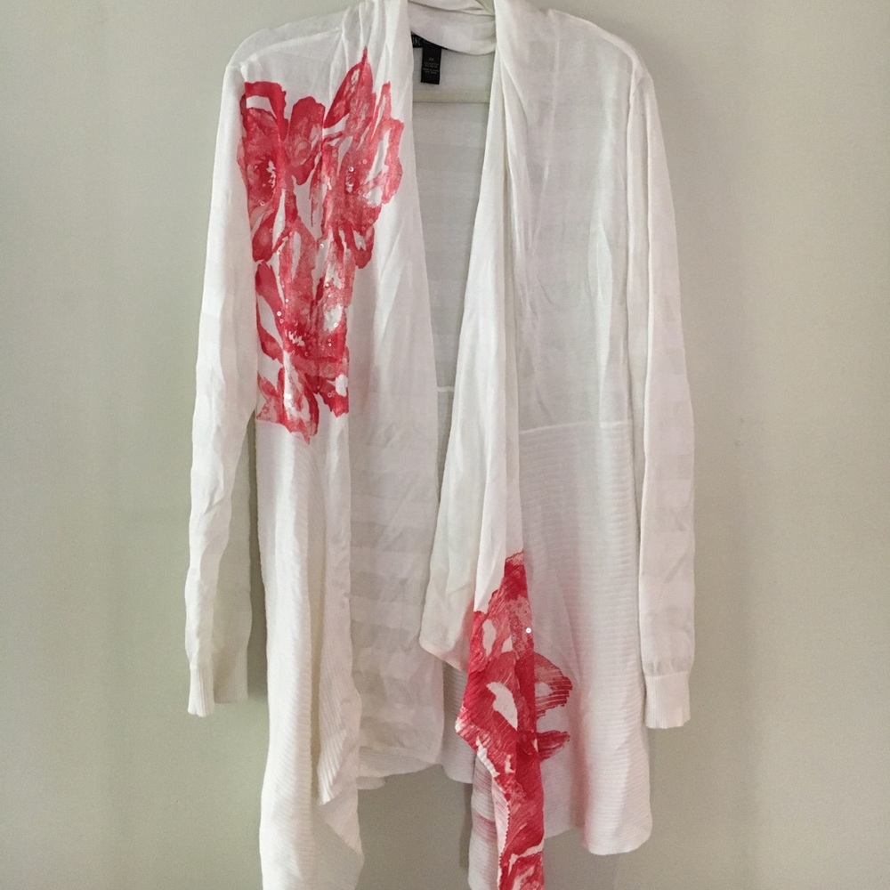 Pink sequence and cream Sweater