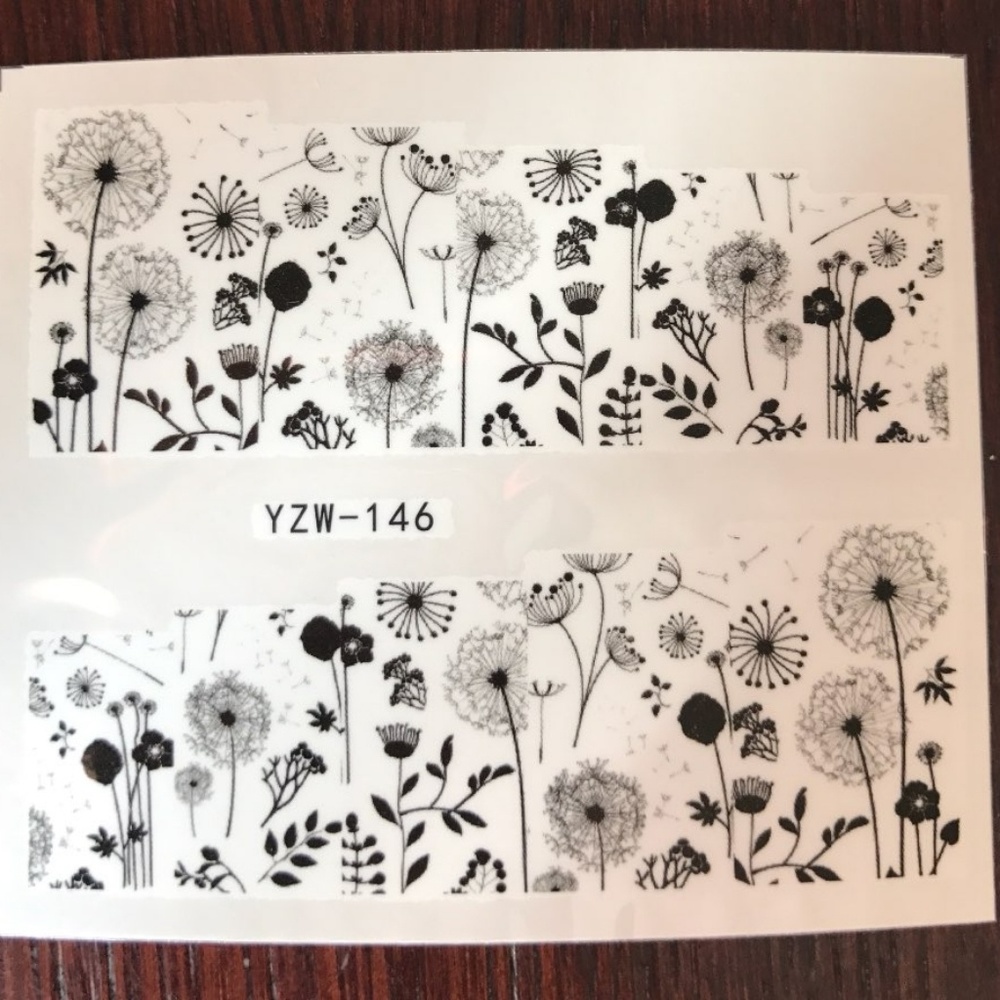 Dandelion Waterslide Nail Decals - Picture 2 of 3