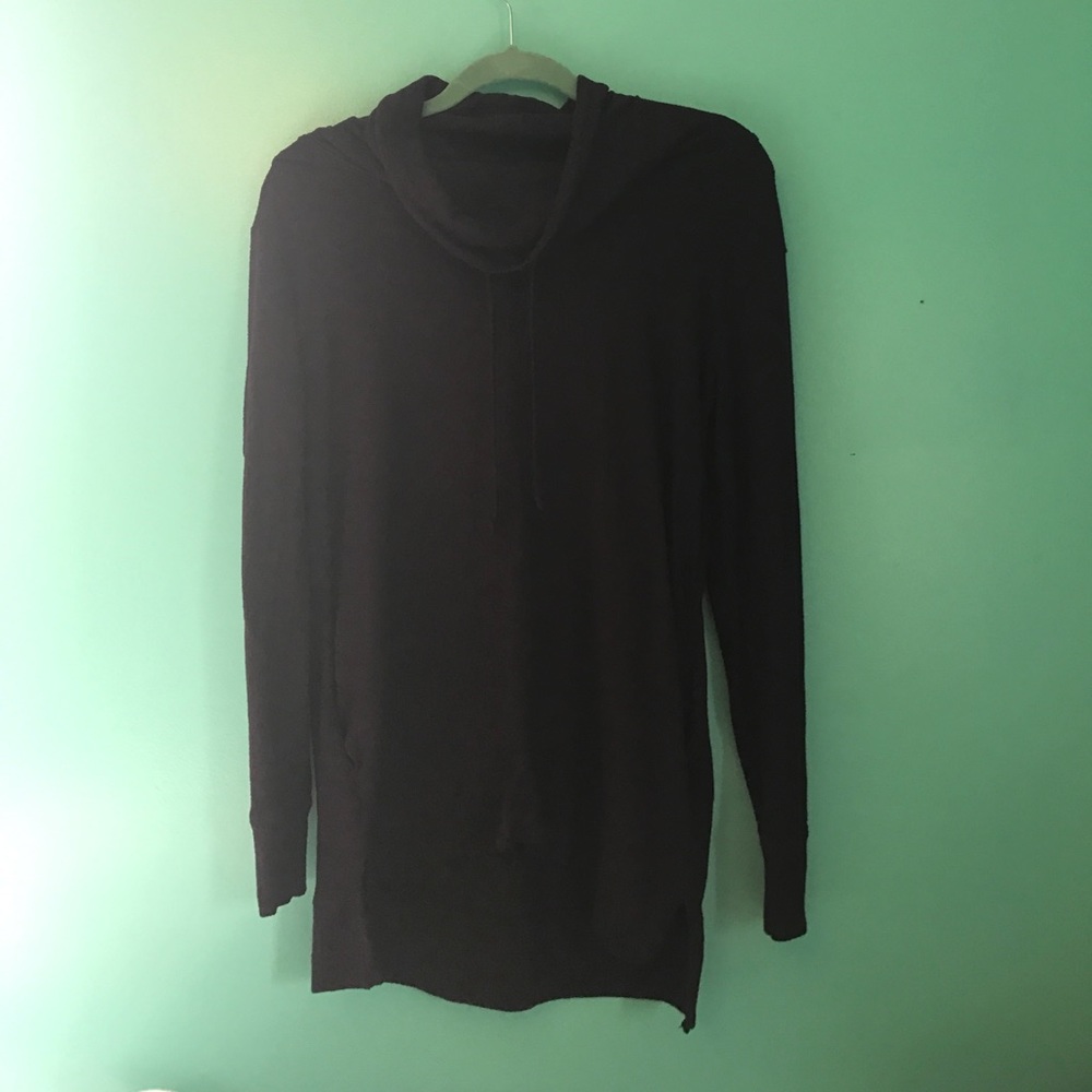Purple cowl neck sweater from Aerie