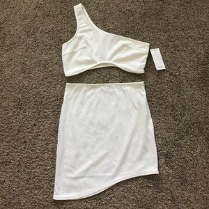 Two-piece skirt and crop top