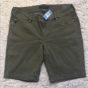 Torrid Denim Bermuda Shorts Dusty Olive Size 22