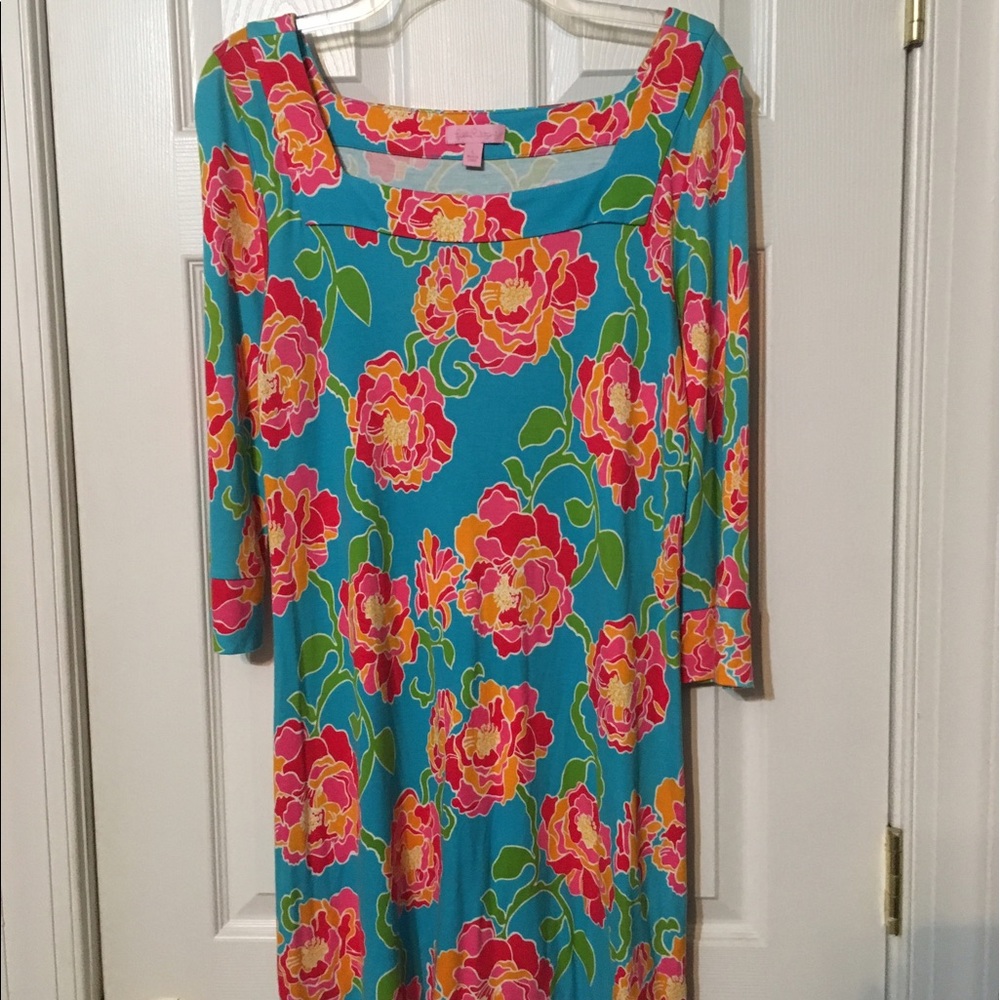 Lilly Pulitzer Floral Dress Size Large