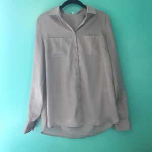Rose satin button up from Gap