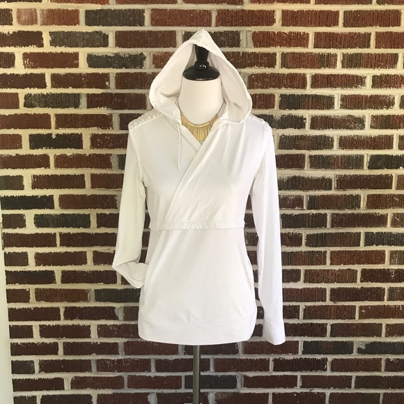 Athleta Tops - Athleta White Pullover Hoodie