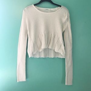 White cropped sweater from Urban Outfitters