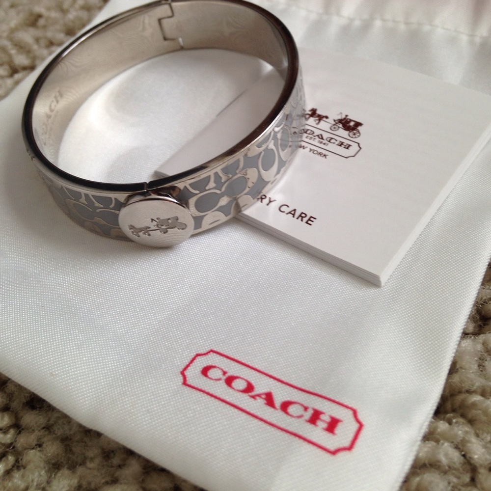 Silver Coach Bangle Bracelet