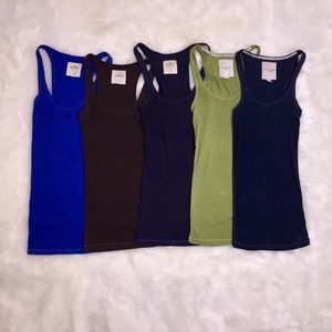 HOLLISTER GILLY HICKS BUNDLE BASIC RACERBACK TANKS