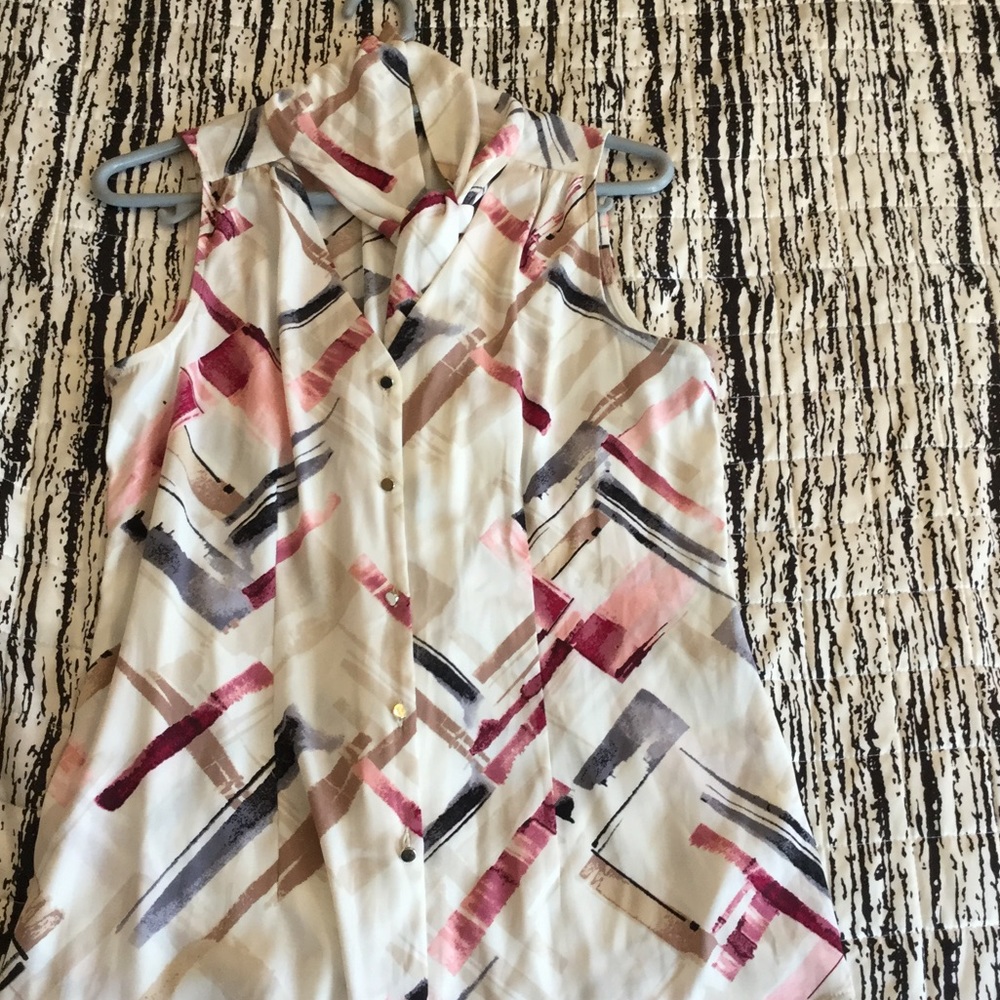 White and Black brand v neck blouse