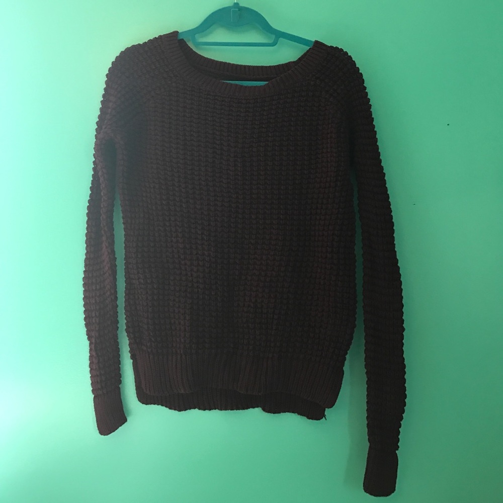 Long maroon sweater from American Eagle