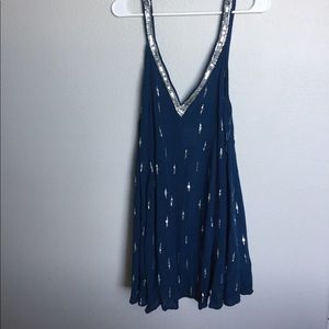 Teal free people dress