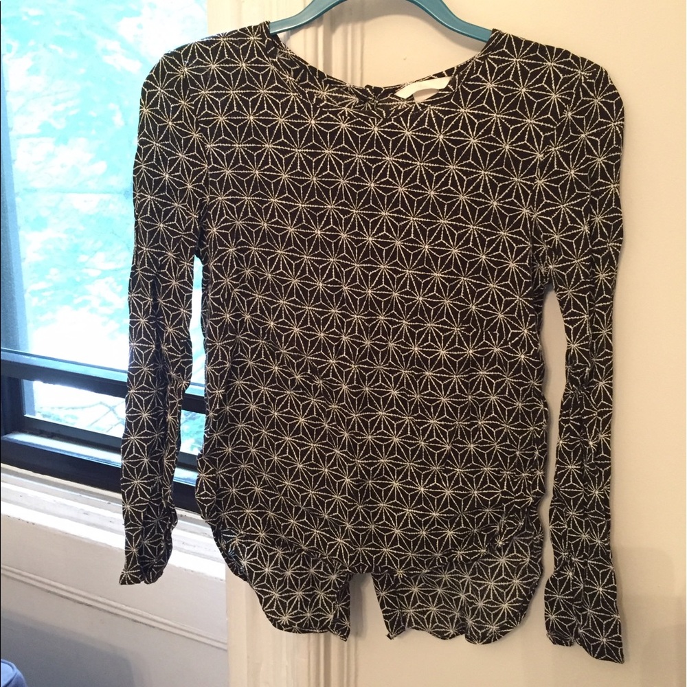 HM blouse, navy + white pattern, worn once!