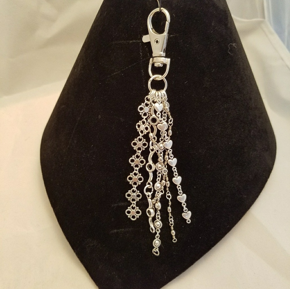 Silver Tassel Purse Charm