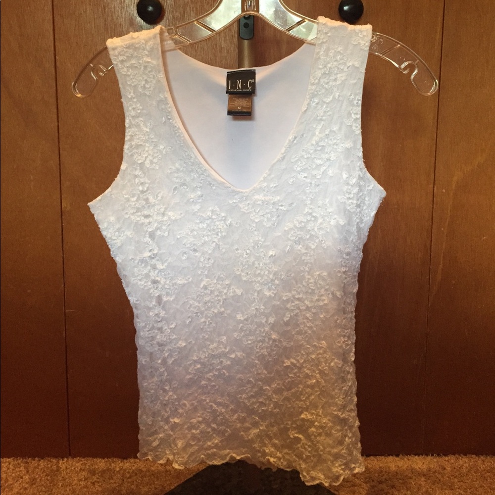 White Lace Tank Sz M
