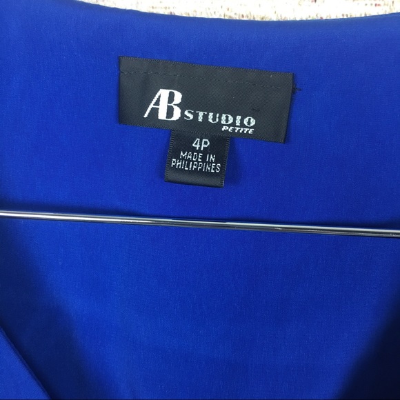 AB Studio Women's Sleeveless Blue Dress Summer 4P - Picture 6 of 7