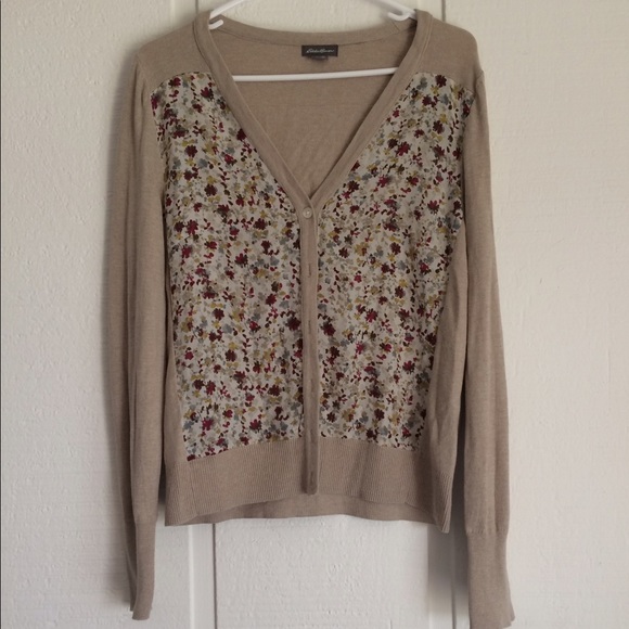 Eddie Bauer Sweaters - Eddie Bauer Floral Cardigan