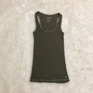 AMERICAN EAGLE OLIVE GREEN BASIC TANK TOP