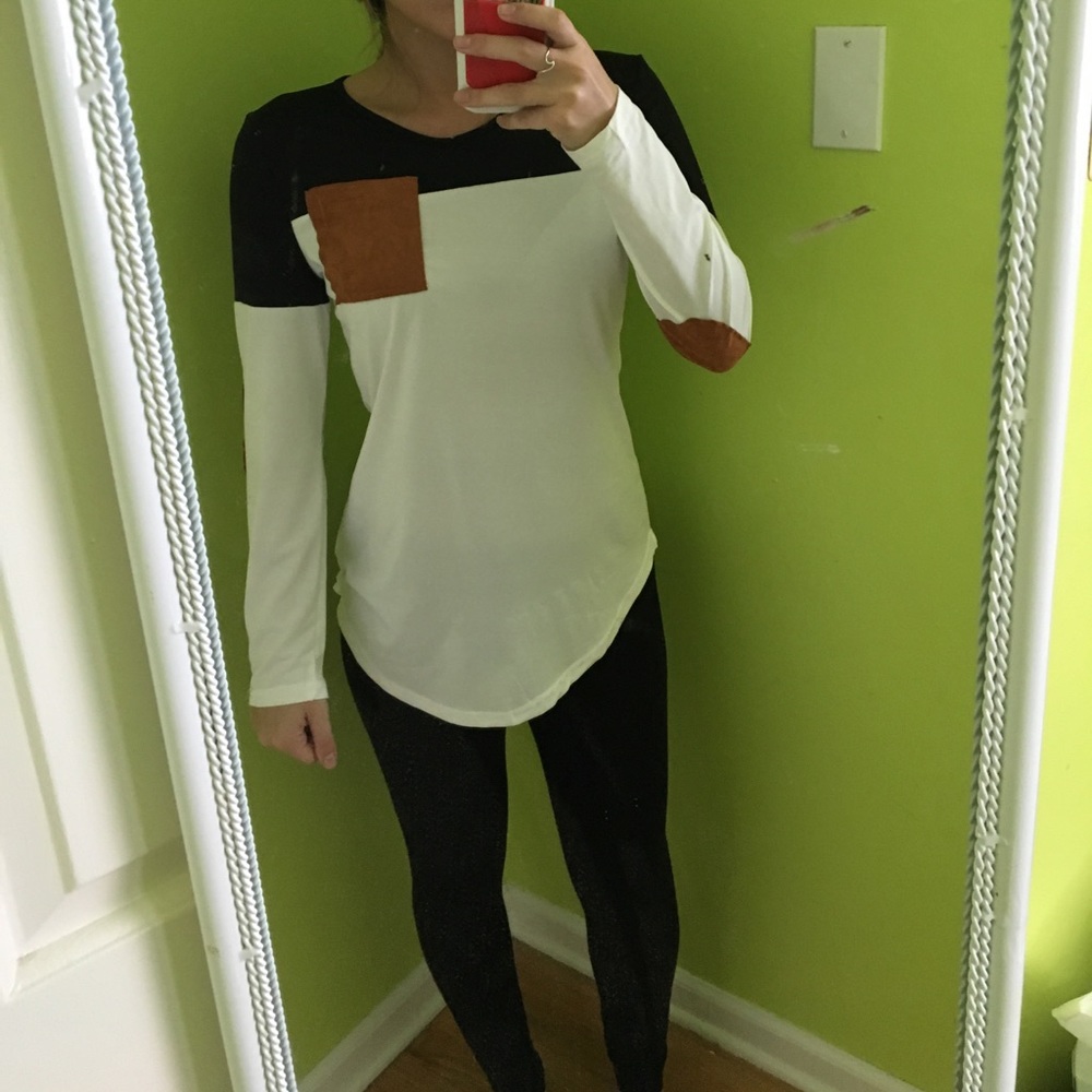LONG SLEEVE WITH SUEDE ELBOWS & POCKET
