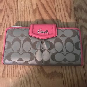 Pink and Beige Coach Wallet