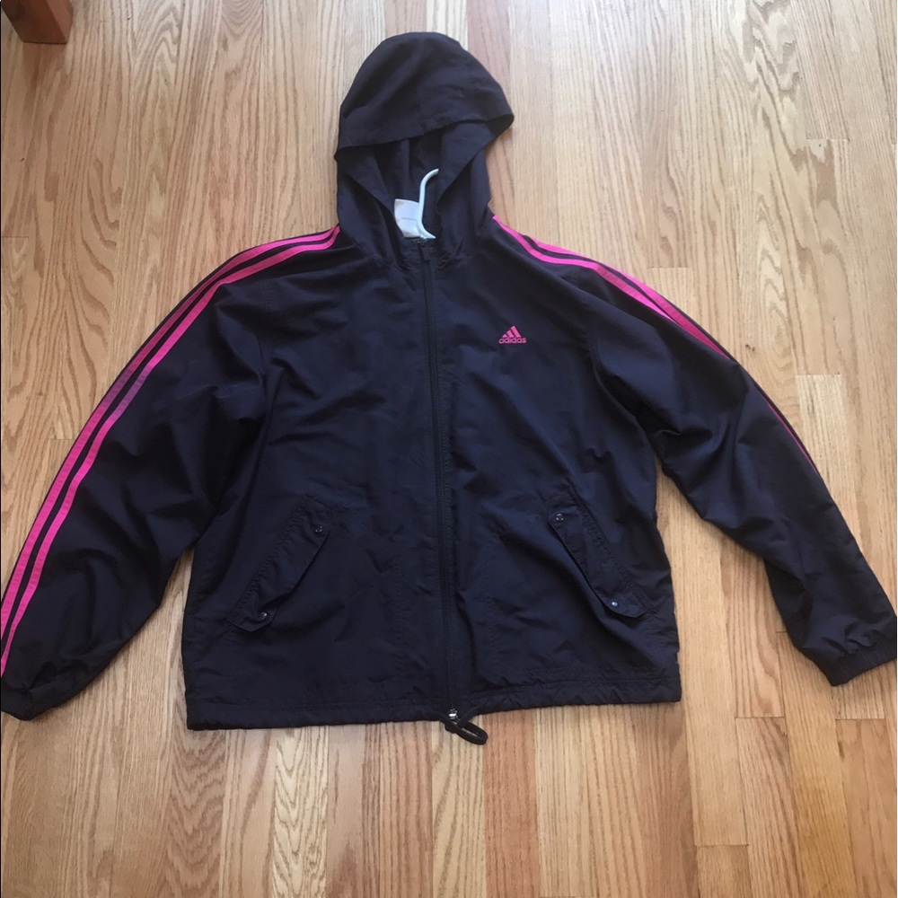 Adidas purple and pink windbreaker