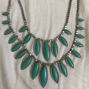 Lucky Brand Double Chain Turquoise Necklace