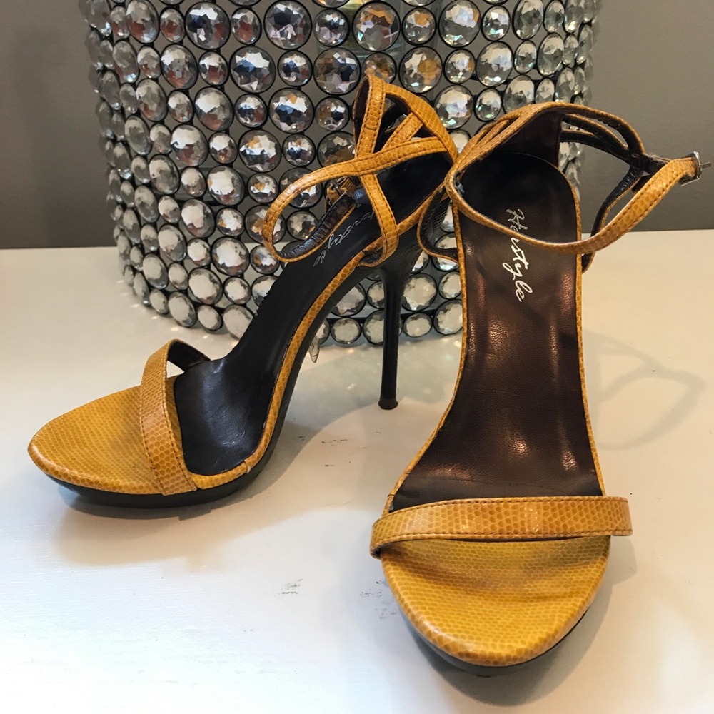 Mustard Sandal Stilletos