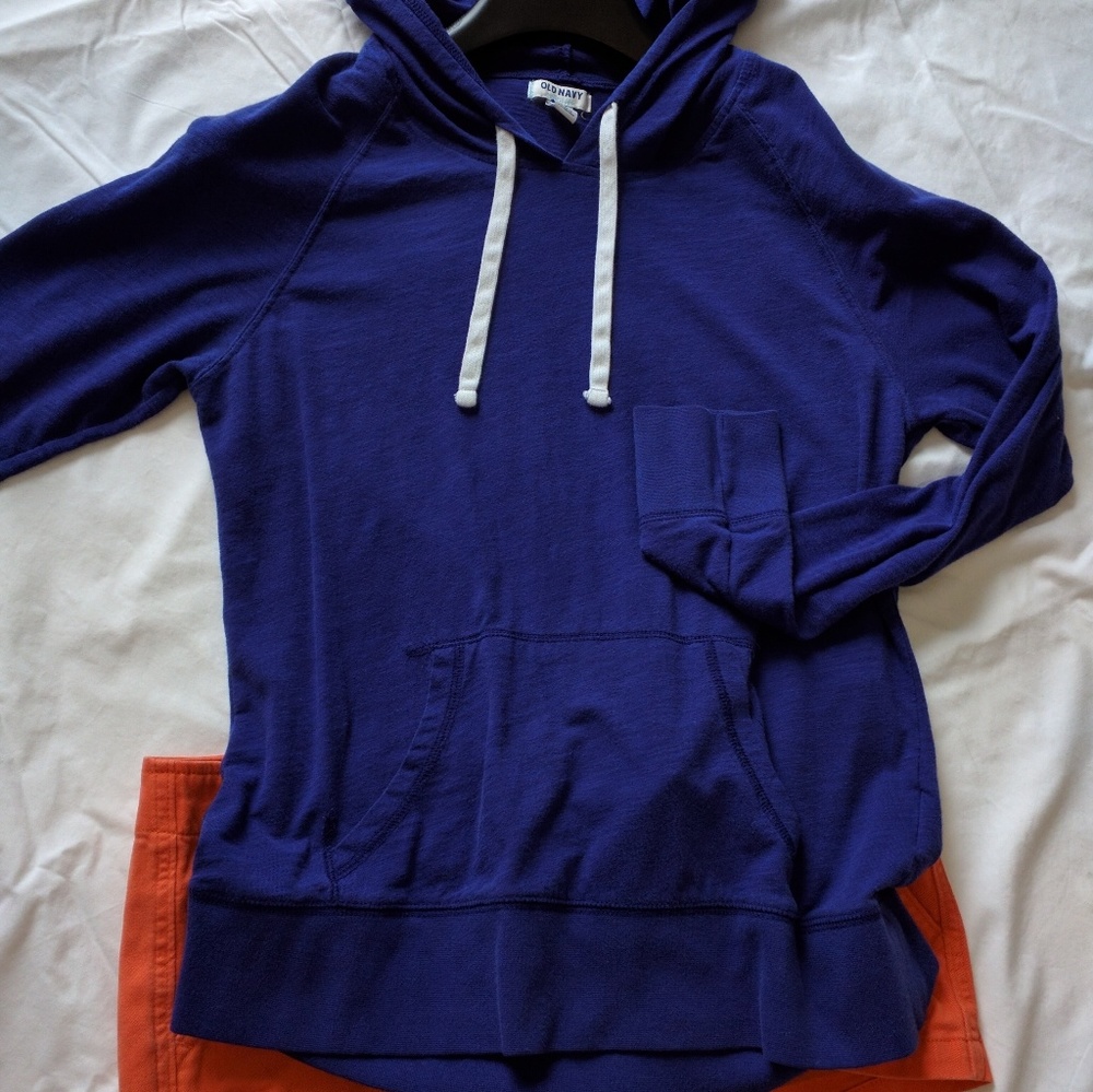 Blue/purple lightweight cotton hoodie