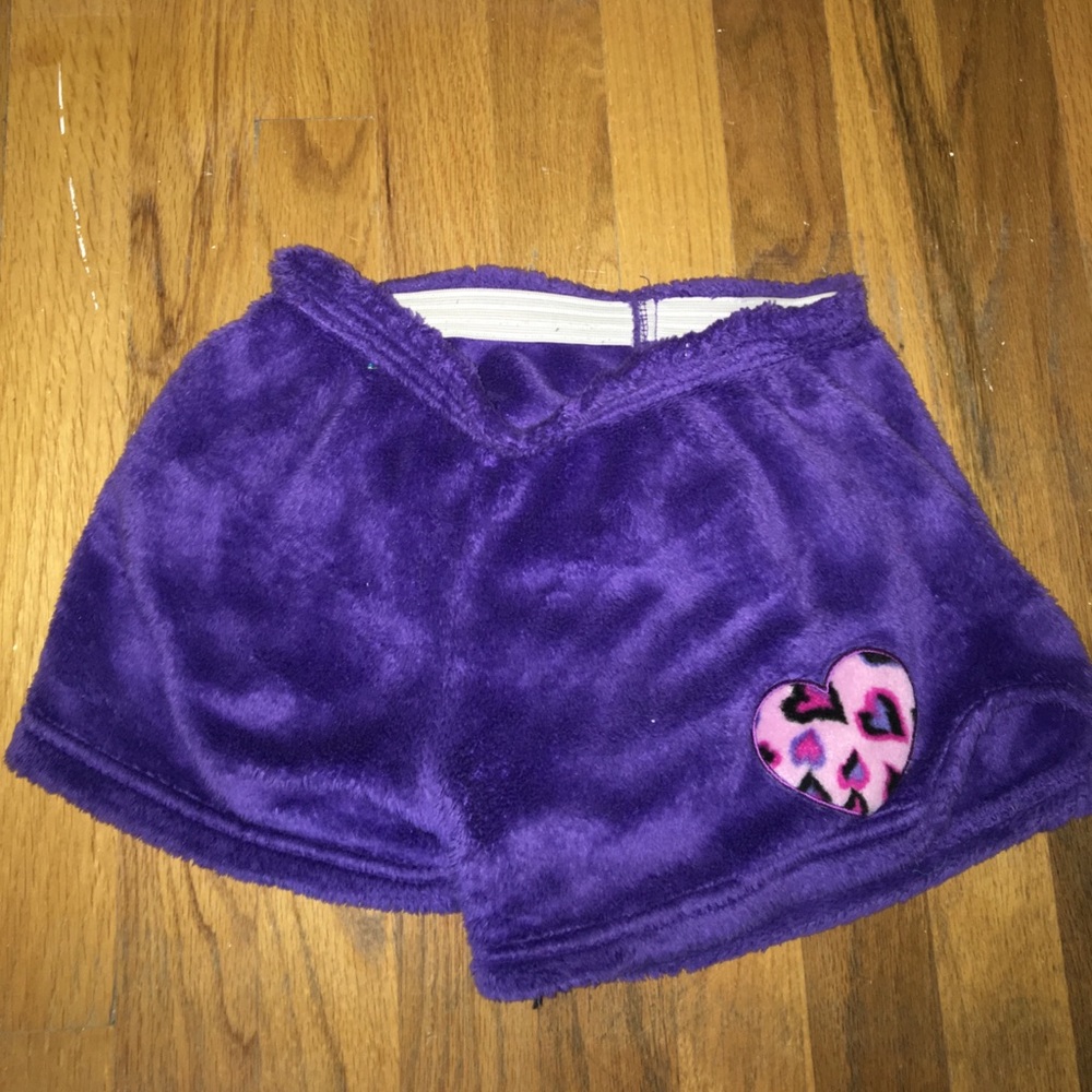 SUPER FUZZY PURPLE PAJAMA SHORTS