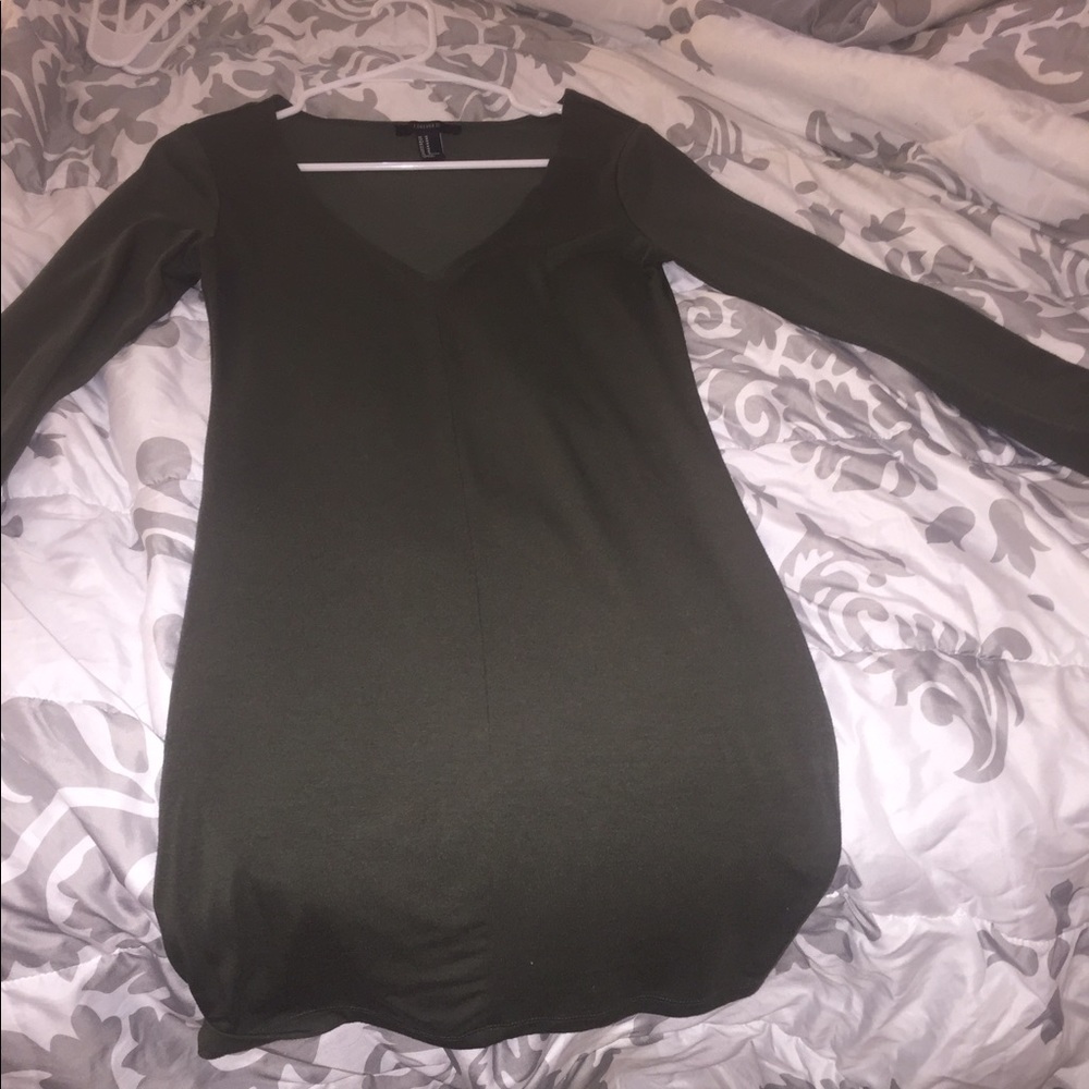Olive green dress